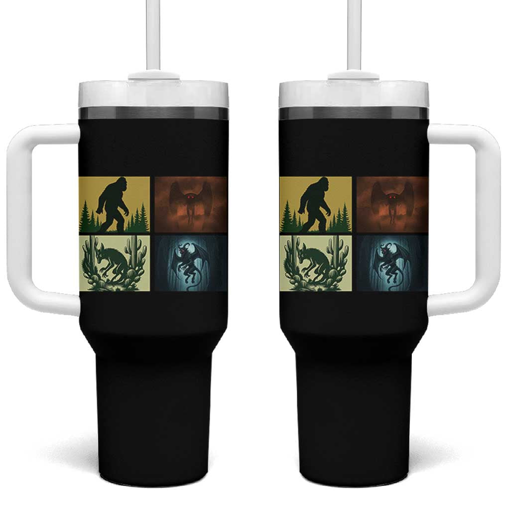 Mothman Bigfoot Chupacabra Jersey Devil Tumbler With Handle Cryptid Legends Gift