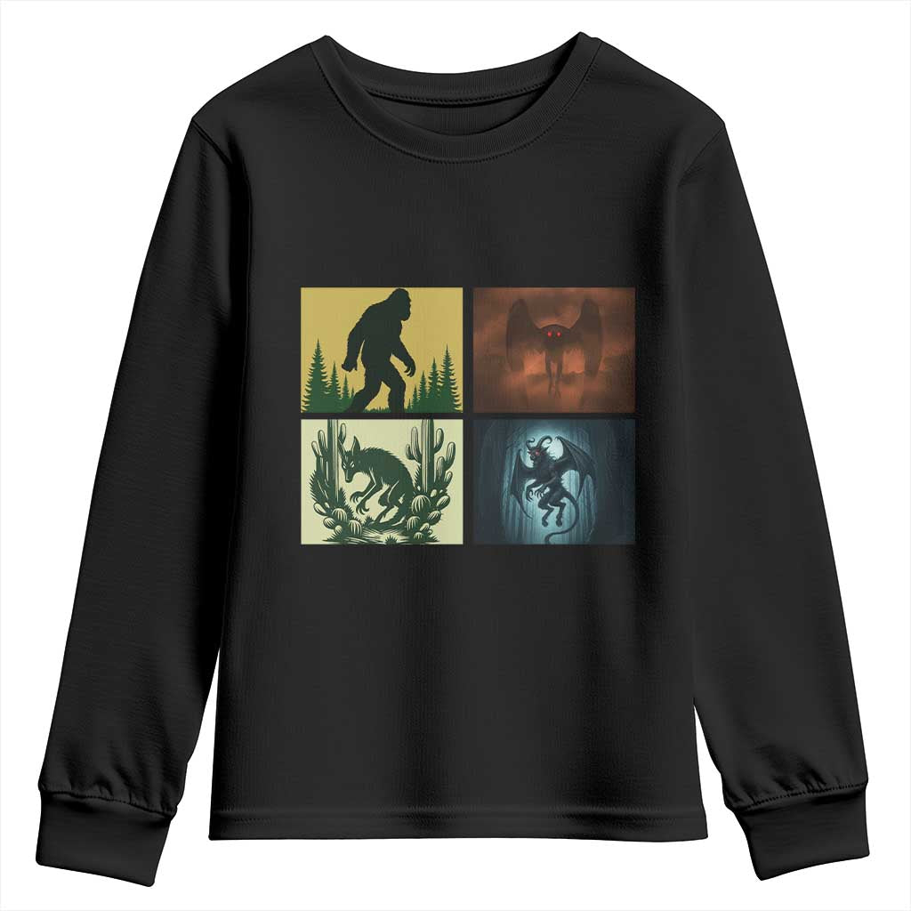 Mothman Bigfoot Chupacabra Jersey Devil Youth Sweatshirt Cryptid Legends Gift - Wonder Print Shop