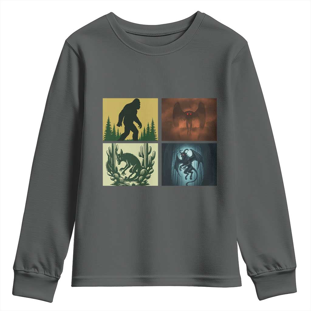 Mothman Bigfoot Chupacabra Jersey Devil Youth Sweatshirt Cryptid Legends Gift - Wonder Print Shop