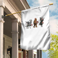 Christmas Cryptid Gift Garden Flag Bigfoot Jersey Devil Mothman Santa - Wonder Print Shop
