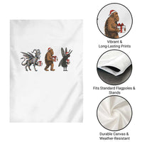 Christmas Cryptid Gift Garden Flag Bigfoot Jersey Devil Mothman Santa - Wonder Print Shop