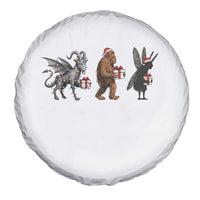 Christmas Cryptid Gift Spare Tire Cover Bigfoot Jersey Devil Mothman Santa - Wonder Print Shop