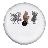 Christmas Cryptid Gift Spare Tire Cover Bigfoot Jersey Devil Mothman Santa - Wonder Print Shop