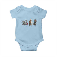 Christmas Cryptid Gift Baby Onesie Bigfoot Jersey Devil Mothman Santa - Wonder Print Shop