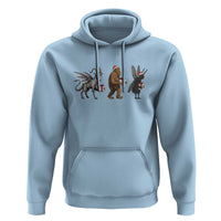 Christmas Cryptid Gift Hoodie Bigfoot Jersey Devil Mothman Santa - Wonder Print Shop