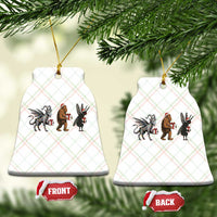 Xmas Cryptid Gift Ceramic Ornament Bigfoot Jersey Devil Mothman Santa - Wonder Print Shop