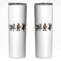 Christmas Cryptid Gift Skinny Tumbler Bigfoot Jersey Devil Mothman Santa