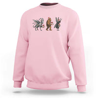 Christmas Cryptid Gift Sweatshirt Bigfoot Jersey Devil Mothman Santa - Wonder Print Shop