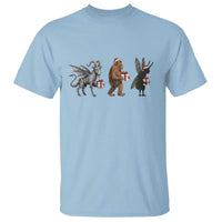 Christmas Cryptid Gift T Shirt Bigfoot Jersey Devil Mothman Santa - Wonder Print Shop