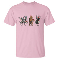 Christmas Cryptid Gift T Shirt Bigfoot Jersey Devil Mothman Santa - Wonder Print Shop