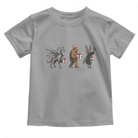Christmas Cryptid Gift Toddler T Shirt Bigfoot Jersey Devil Mothman Santa - Wonder Print Shop