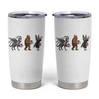 Christmas Cryptid Gift Tumbler Cup Bigfoot Jersey Devil Mothman Santa
