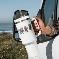 Christmas Cryptid Gift Tumbler With Handle Bigfoot Jersey Devil Mothman Santa
