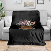 Mothman And Jersey Devil Throw Blanket Merry Cryptmas Funny Holiday Gift - Wonder Print Shop