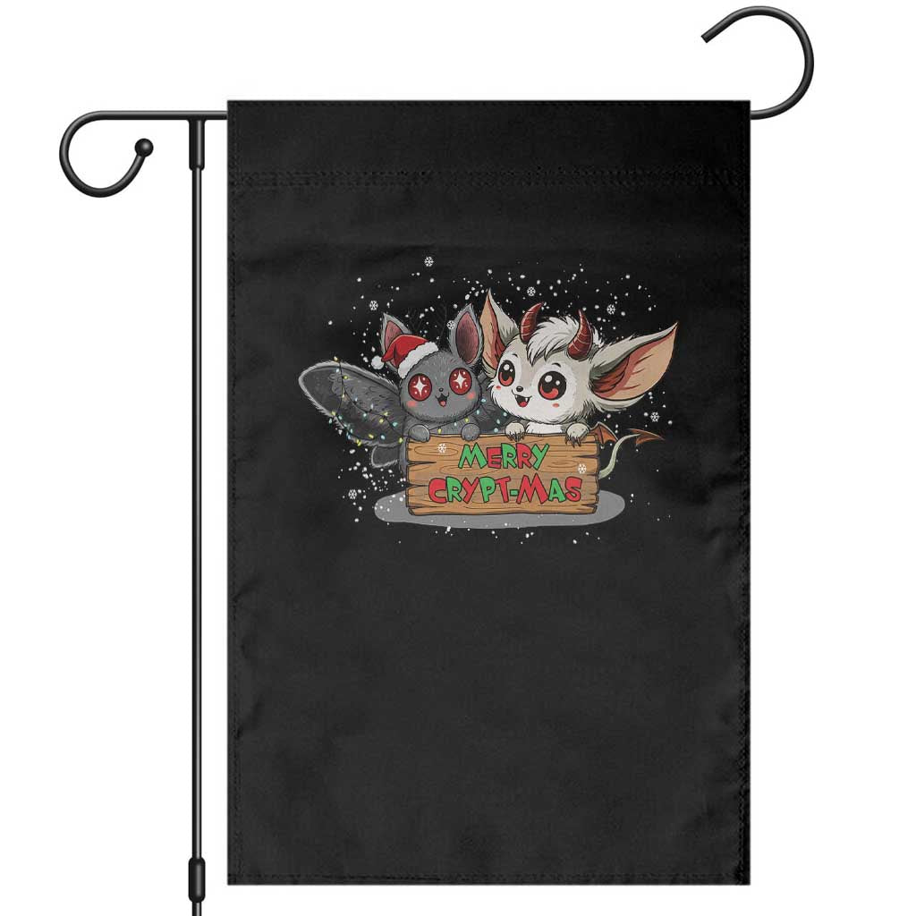 Mothman And Jersey Devil Garden Flag Merry Cryptmas Funny Holiday Gift - Wonder Print Shop