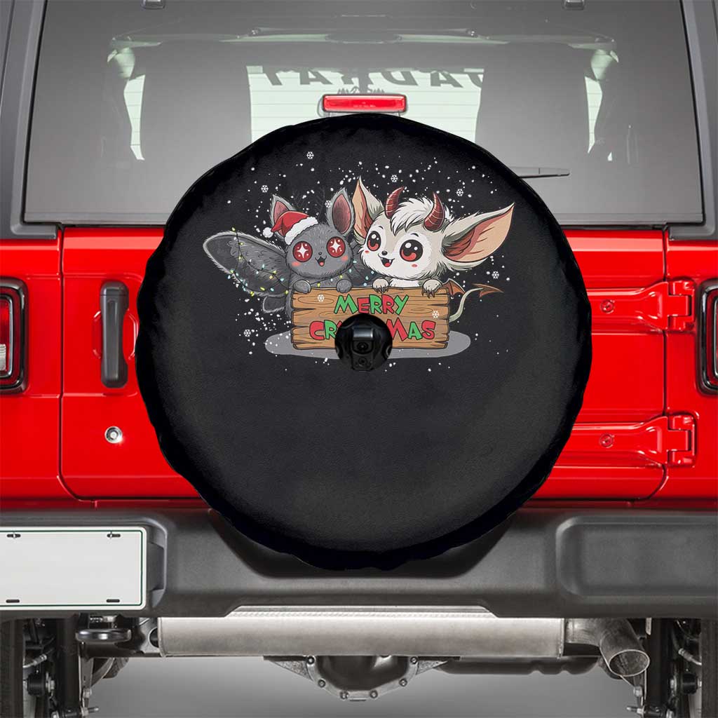 Mothman And Jersey Devil Spare Tire Cover Merry Cryptmas Funny Holiday Gift - Wonder Print Shop