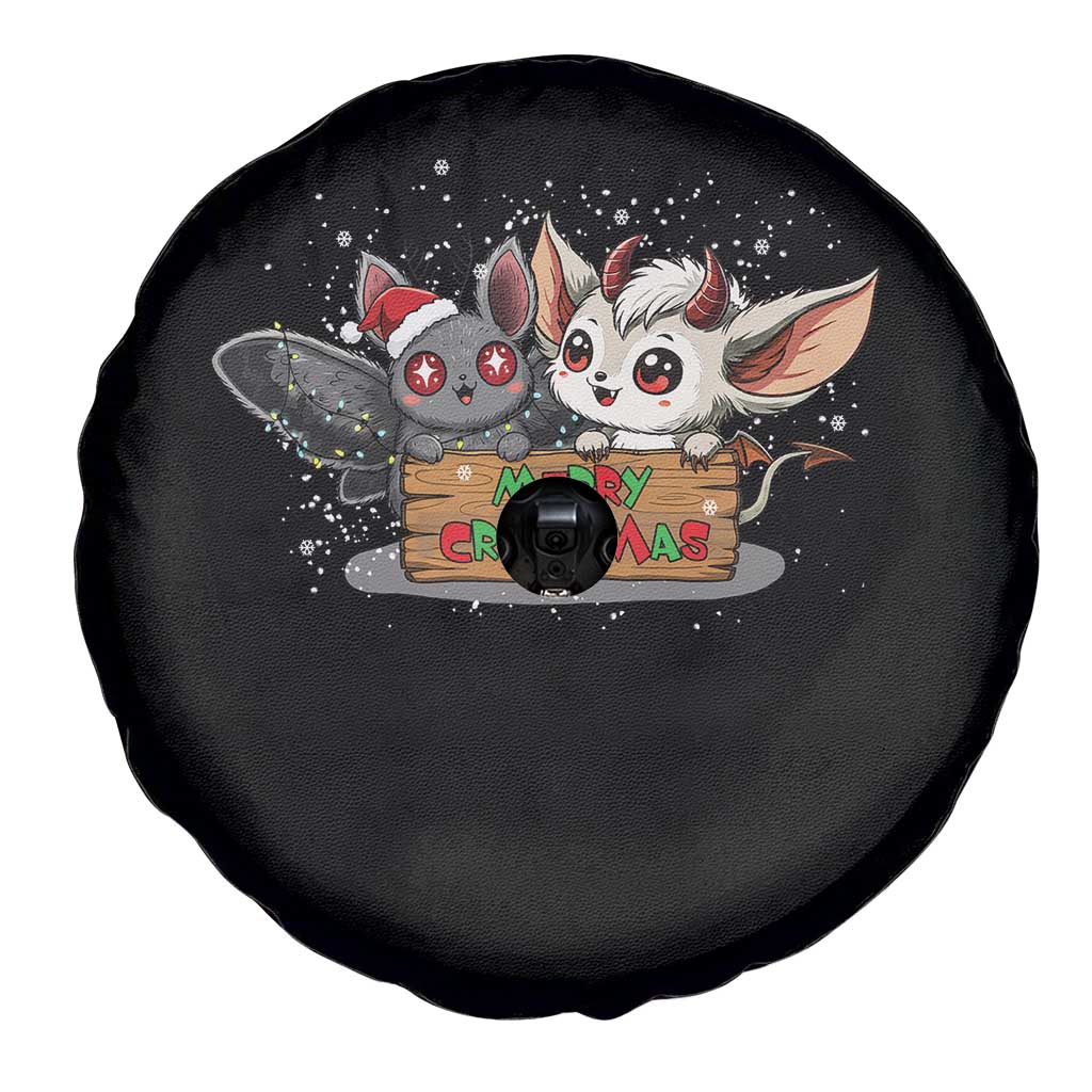 Mothman And Jersey Devil Spare Tire Cover Merry Cryptmas Funny Holiday Gift - Wonder Print Shop