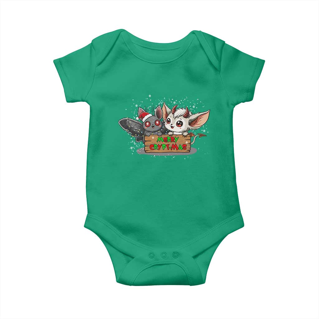 Mothman And Jersey Devil Baby Onesie Merry Cryptmas Funny Holiday Gift - Wonder Print Shop
