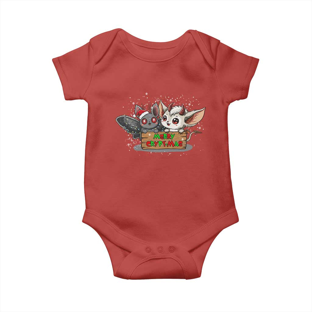 Mothman And Jersey Devil Baby Onesie Merry Cryptmas Funny Holiday Gift - Wonder Print Shop