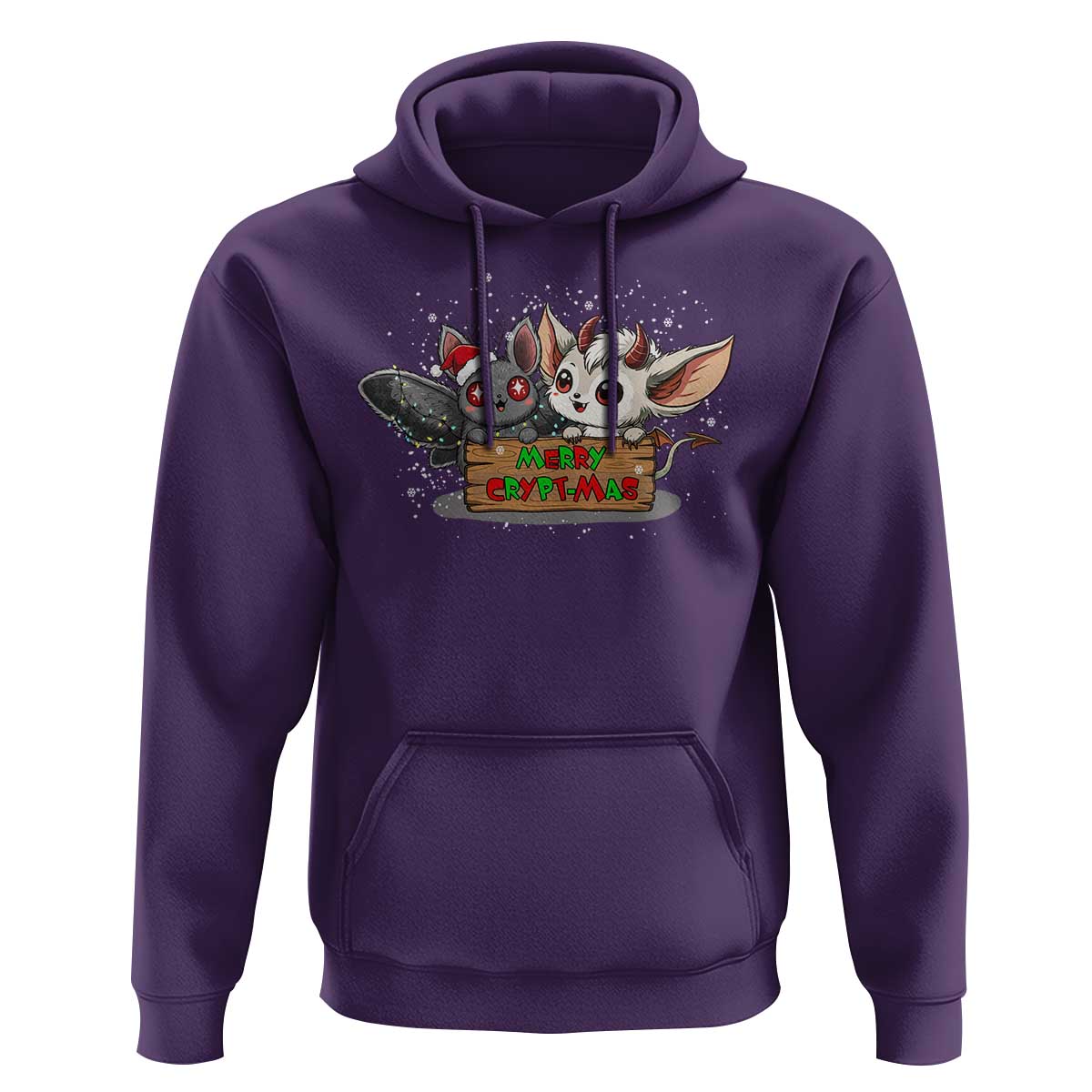 Mothman And Jersey Devil Hoodie Merry Cryptmas Funny Holiday Gift - Wonder Print Shop