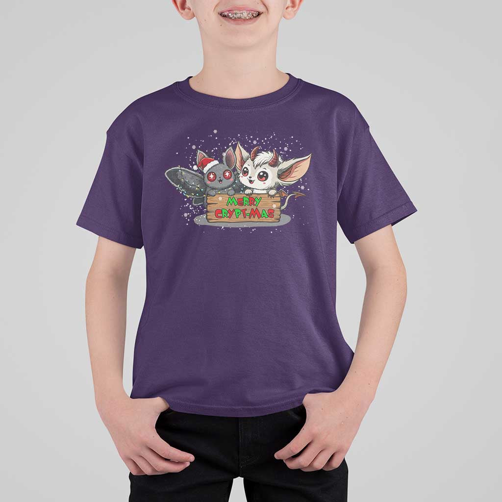 Mothman And Jersey Devil T Shirt For Kid Merry Cryptmas Funny Holiday Gift - Wonder Print Shop