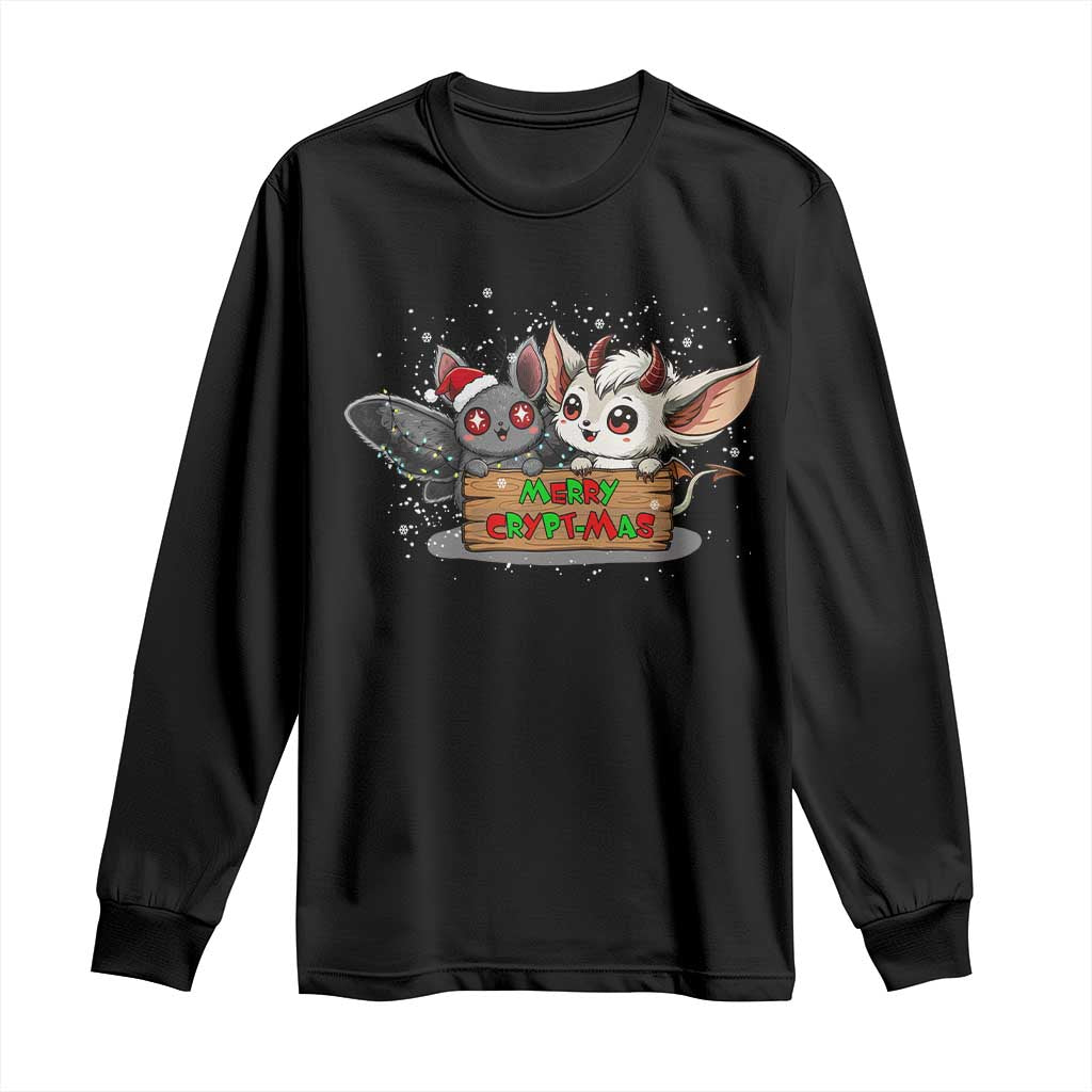 Mothman And Jersey Devil Long Sleeve Shirt Merry Cryptmas Funny Holiday Gift - Wonder Print Shop