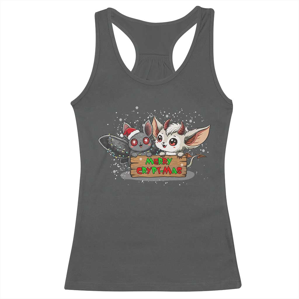Mothman And Jersey Devil Racerback Tank Top Merry Cryptmas Funny Holiday Gift - Wonder Print Shop