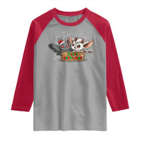 Mothman And Jersey Devil Raglan Shirt Merry Cryptmas Funny Holiday Gift - Wonder Print Shop