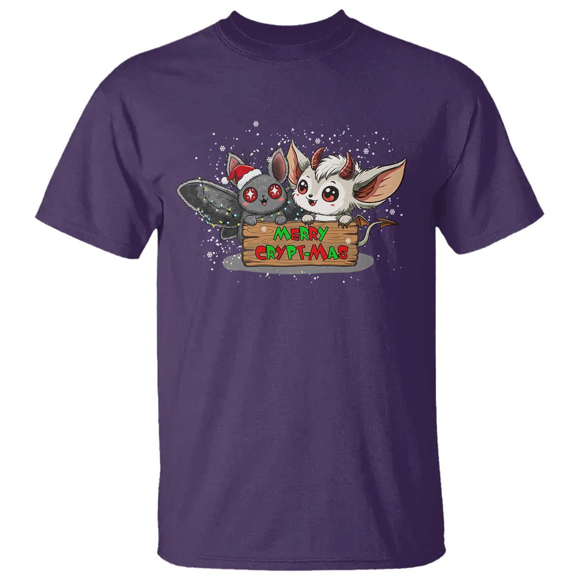 Mothman And Jersey Devil T Shirt Merry Cryptmas Funny Holiday Gift - Wonder Print Shop