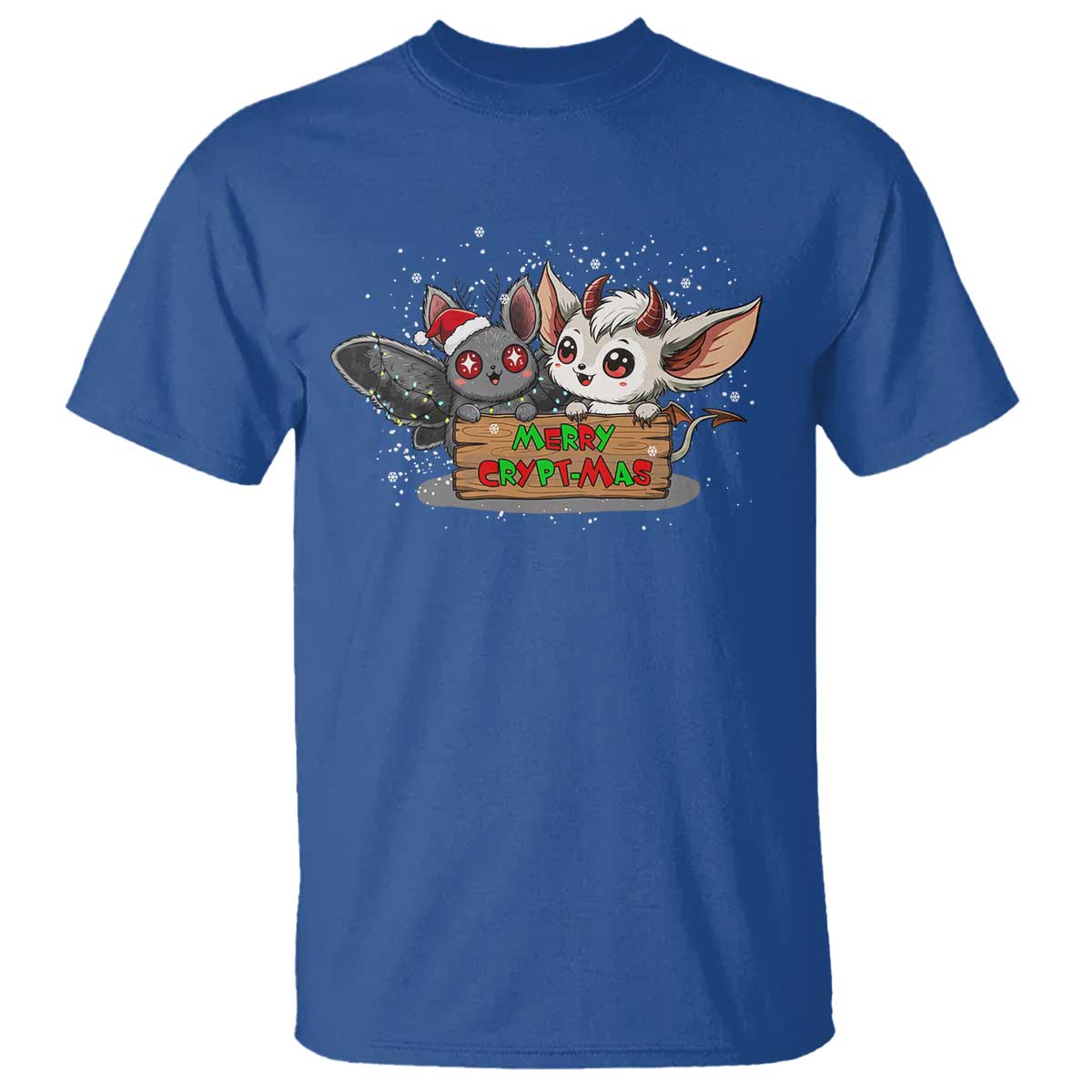 Mothman And Jersey Devil T Shirt Merry Cryptmas Funny Holiday Gift - Wonder Print Shop