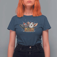 Mothman And Jersey Devil T Shirt For Women Merry Cryptmas Funny Holiday Gift - Wonder Print Shop