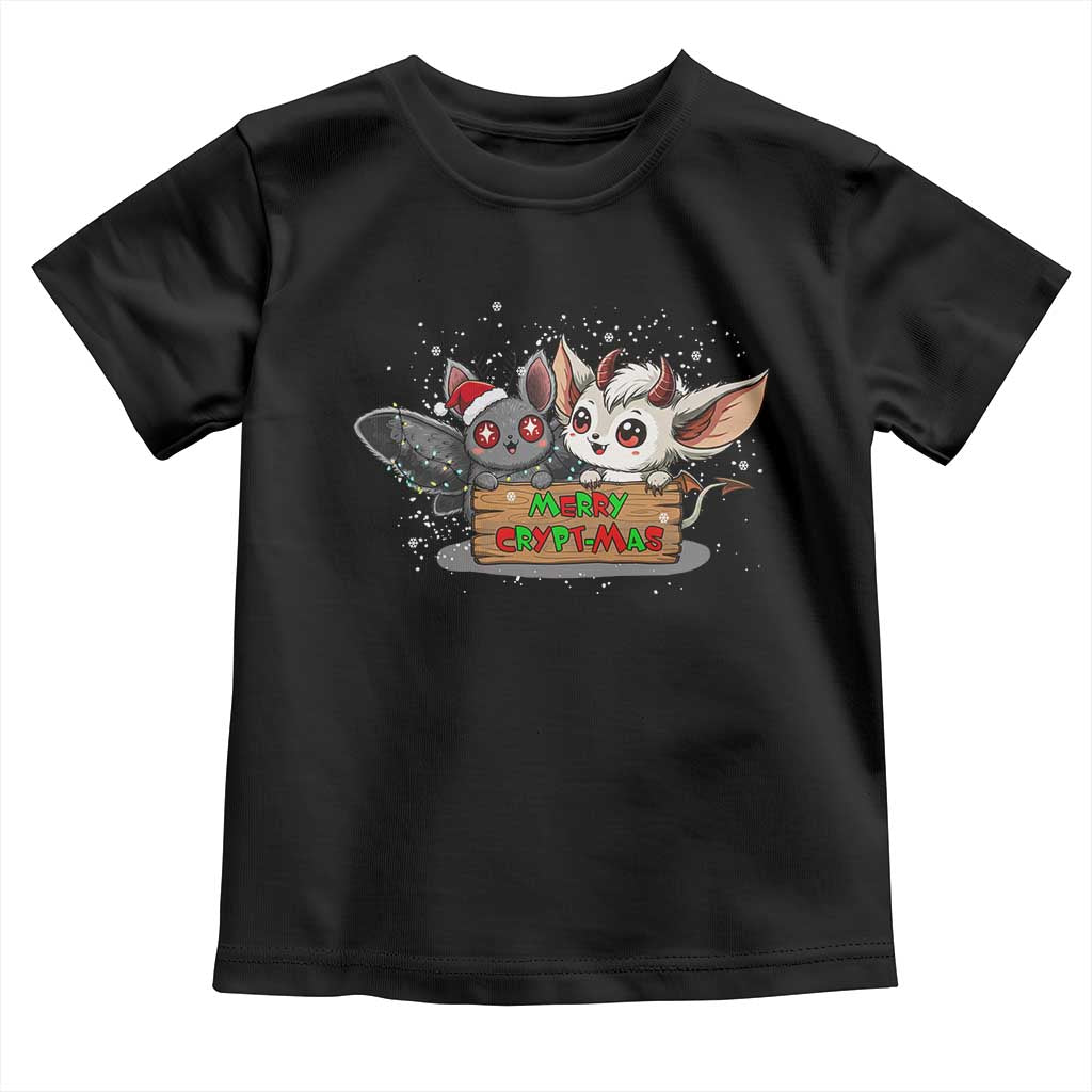 Mothman And Jersey Devil Toddler T Shirt Merry Cryptmas Funny Holiday Gift - Wonder Print Shop