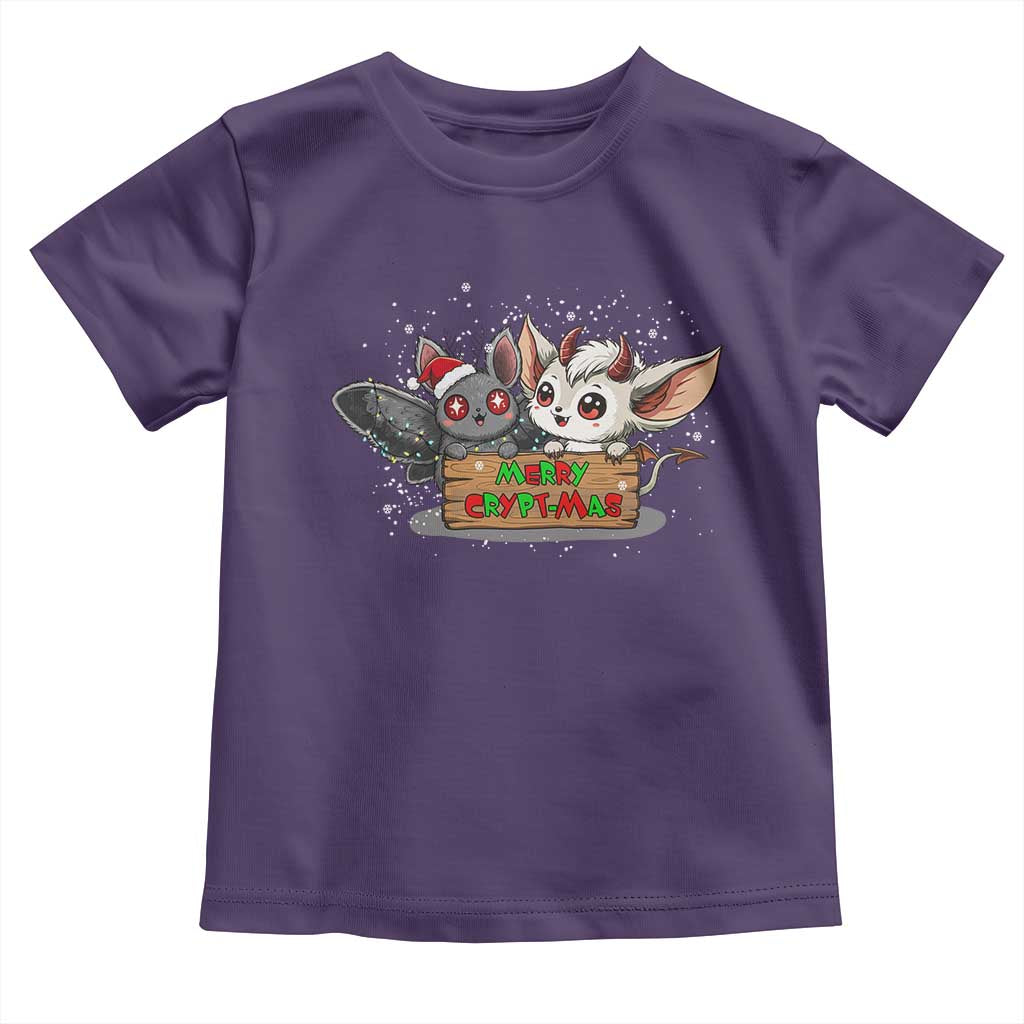 Mothman And Jersey Devil Toddler T Shirt Merry Cryptmas Funny Holiday Gift - Wonder Print Shop