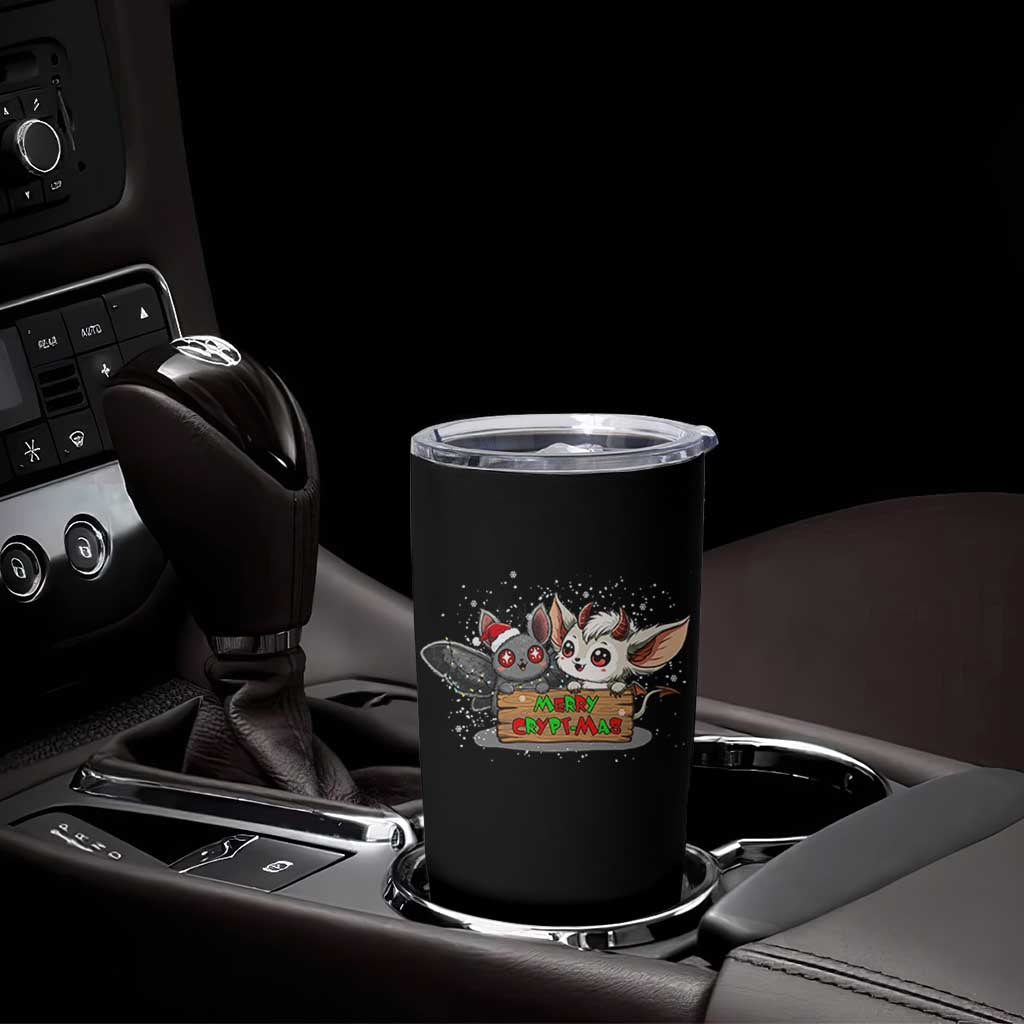 Mothman And Jersey Devil Tumbler Cup Merry Cryptmas Funny Holiday Gift