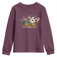 Mothman And Jersey Devil Youth Sweatshirt Merry Cryptmas Funny Holiday Gift - Wonder Print Shop