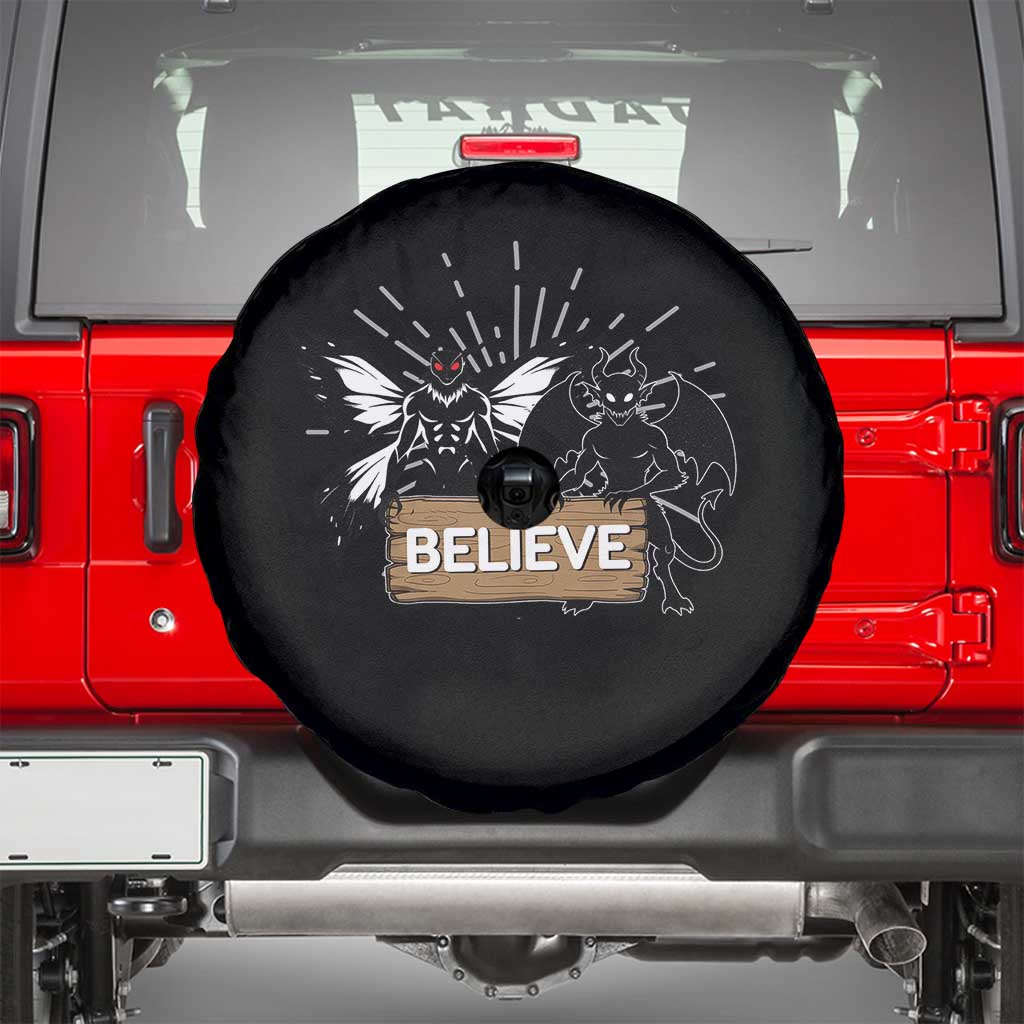 Mothman Jersey Devil Spare Tire Cover Believe Cryptid Folklore Gift - Wonder Print Shop