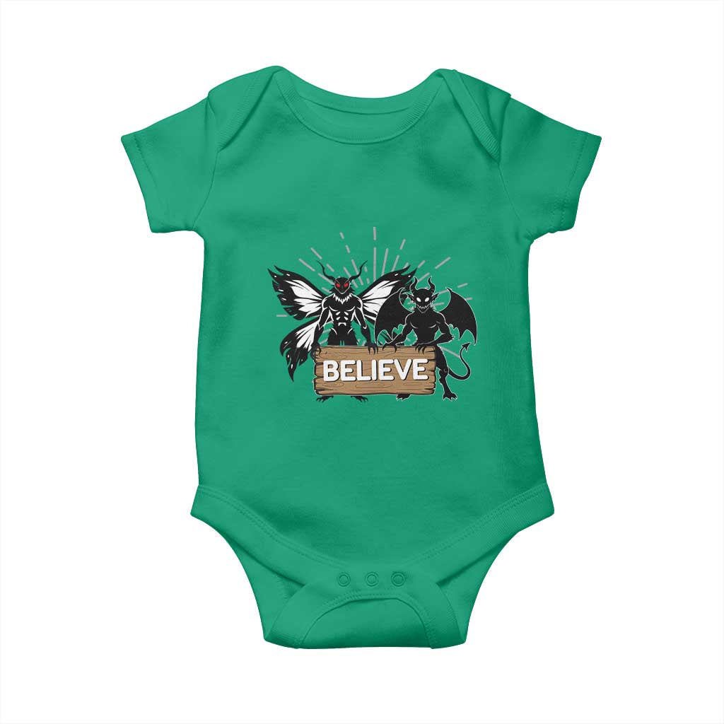 Mothman Jersey Devil Baby Onesie Believe Cryptid Folklore Gift - Wonder Print Shop