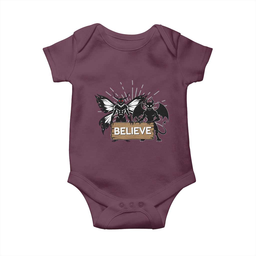 Mothman Jersey Devil Baby Onesie Believe Cryptid Folklore Gift - Wonder Print Shop