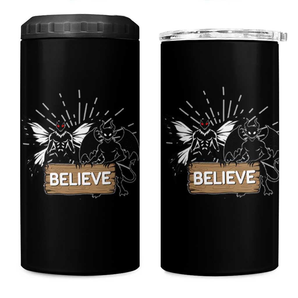 Mothman Jersey Devil 4 in 1 Can Cooler Tumbler Believe Cryptid Folklore Gift