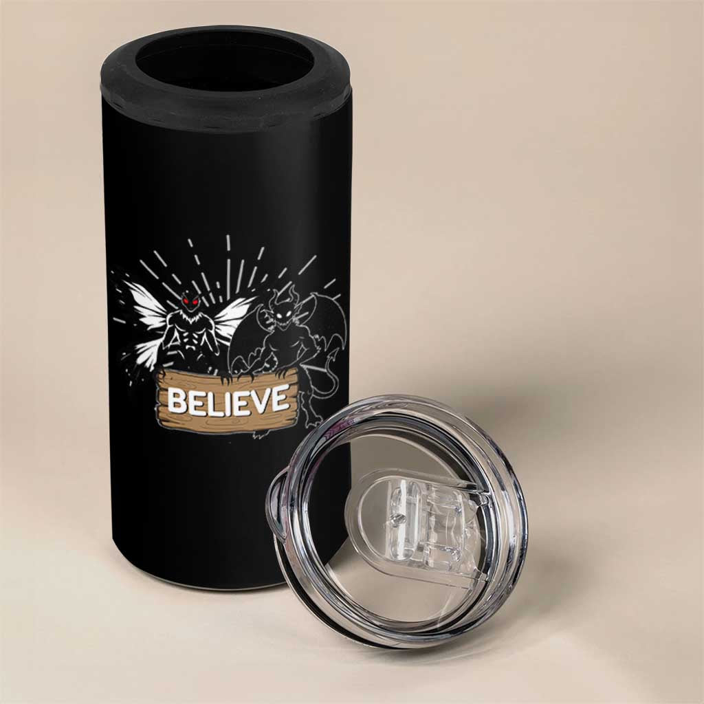 Mothman Jersey Devil 4 in 1 Can Cooler Tumbler Believe Cryptid Folklore Gift