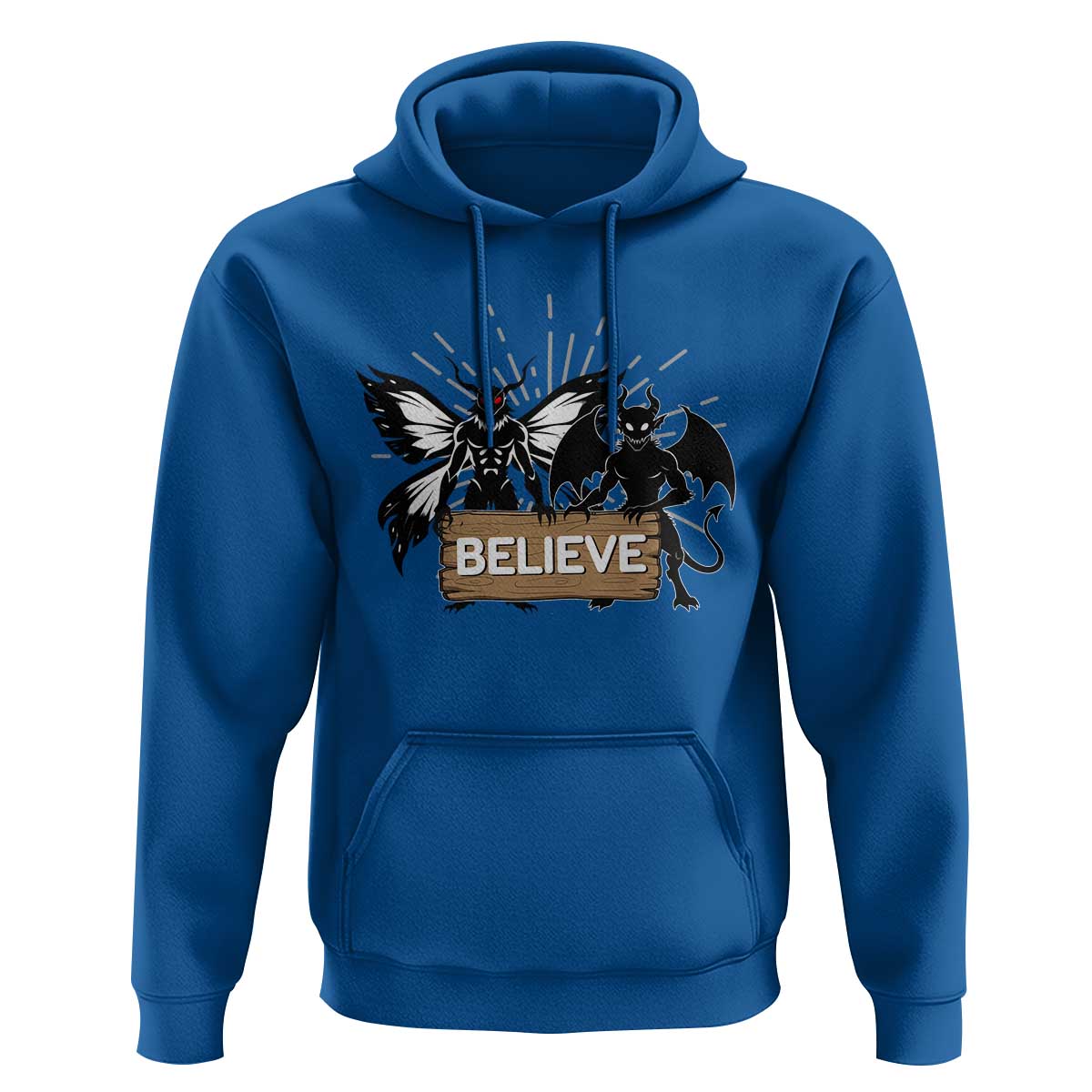 Mothman Jersey Devil Hoodie Believe Cryptid Folklore Gift - Wonder Print Shop
