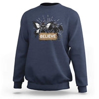 Mothman Jersey Devil Sweatshirt Believe Cryptid Folklore Gift - Wonder Print Shop