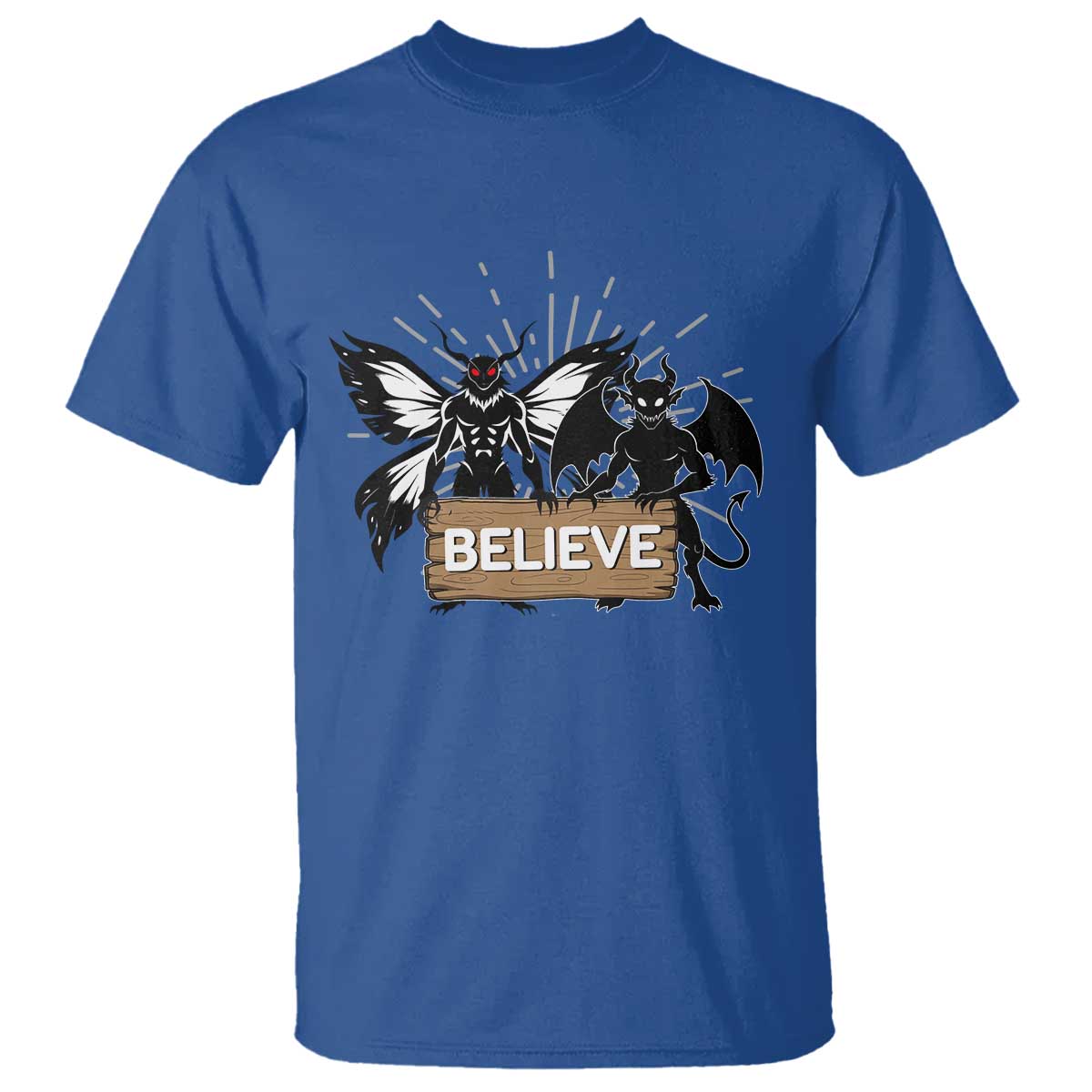 Mothman Jersey Devil T Shirt Believe Cryptid Folklore Gift - Wonder Print Shop