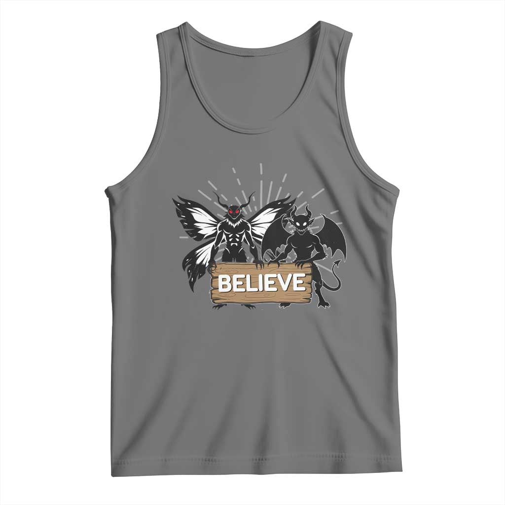 Mothman Jersey Devil Tank Top Believe Cryptid Folklore Gift - Wonder Print Shop
