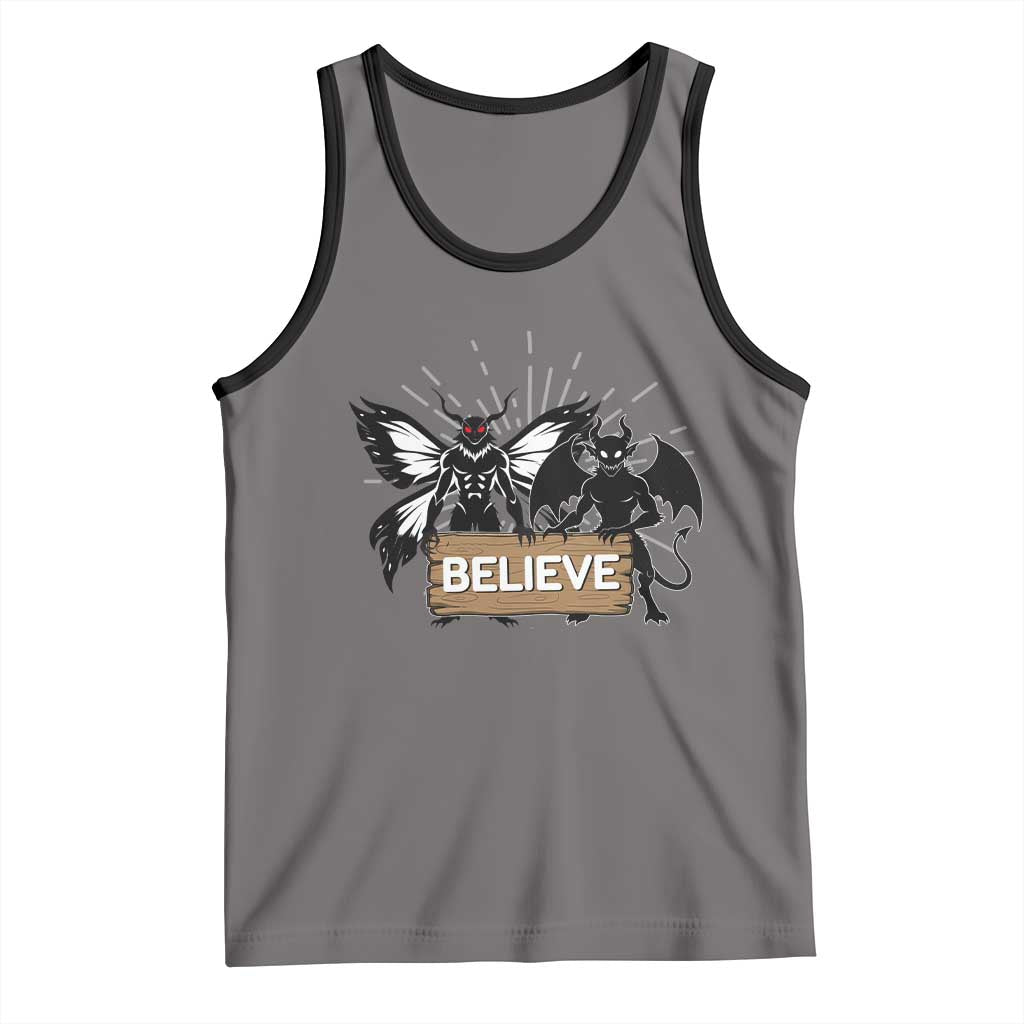 Mothman Jersey Devil Tank Top Believe Cryptid Folklore Gift - Wonder Print Shop