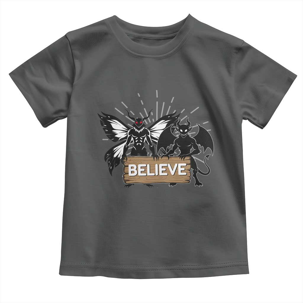 Mothman Jersey Devil Toddler T Shirt Believe Cryptid Folklore Gift - Wonder Print Shop