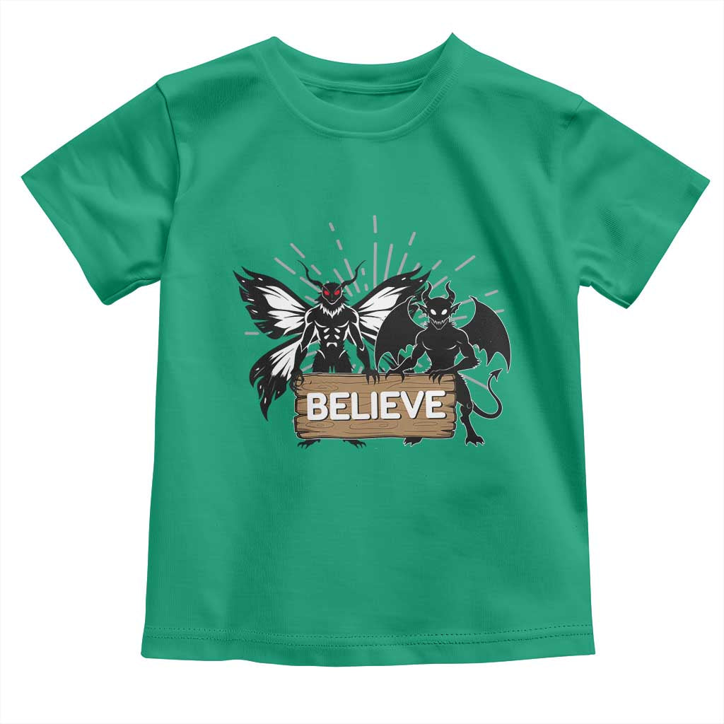 Mothman Jersey Devil Toddler T Shirt Believe Cryptid Folklore Gift - Wonder Print Shop