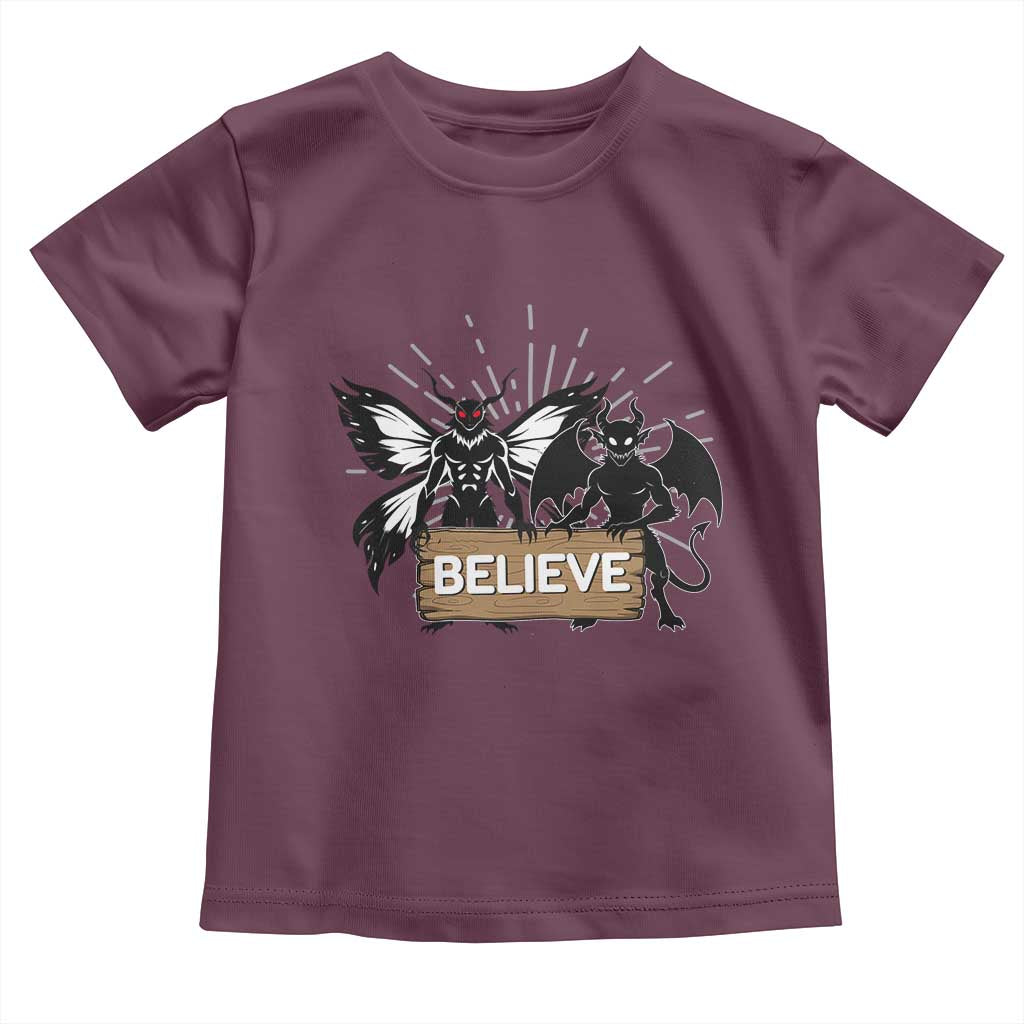 Mothman Jersey Devil Toddler T Shirt Believe Cryptid Folklore Gift - Wonder Print Shop