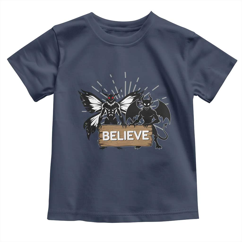 Mothman Jersey Devil Toddler T Shirt Believe Cryptid Folklore Gift - Wonder Print Shop