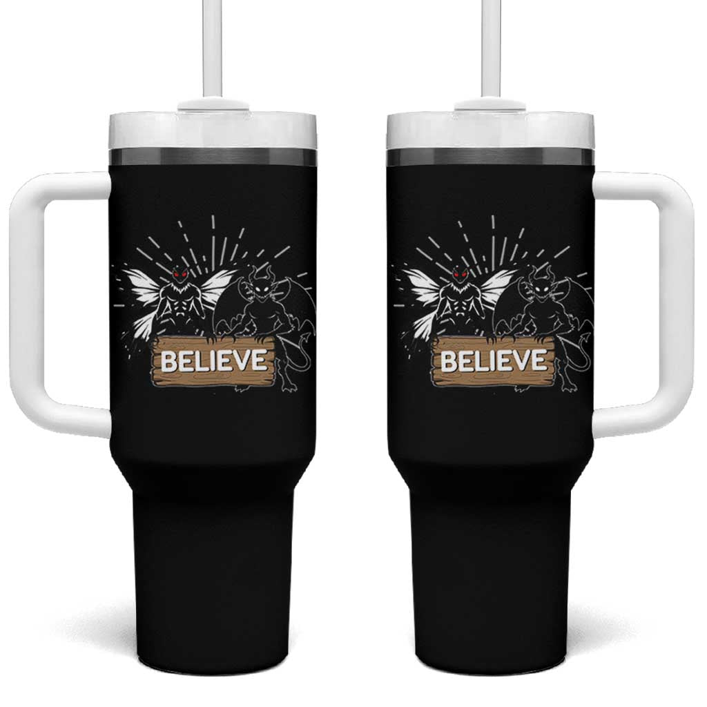 Mothman Jersey Devil Tumbler With Handle Believe Cryptid Folklore Gift
